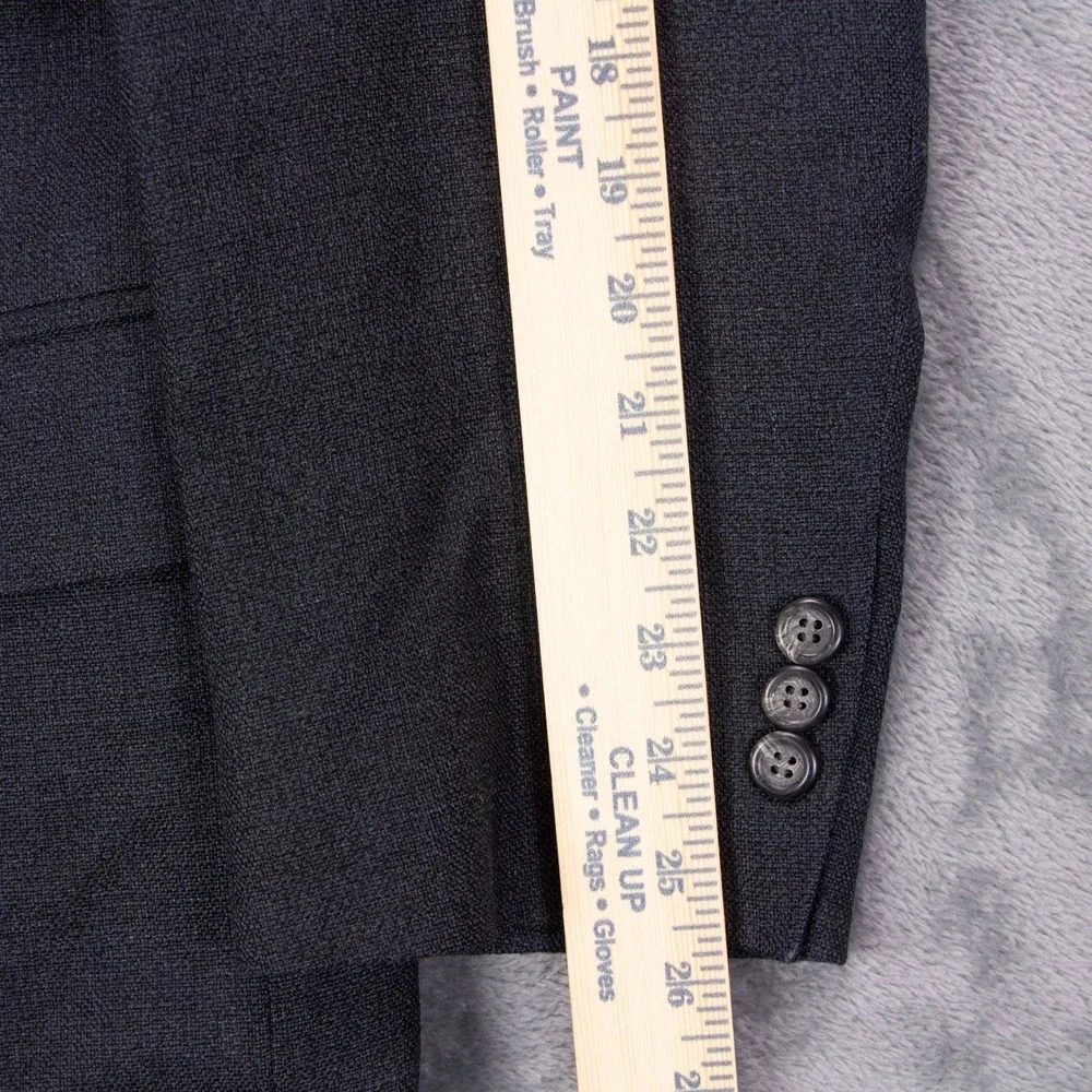 VTG Brooks Brothers Mens 42L Blazer Jacket Sport Coat Dark Gray Made in‎ USA